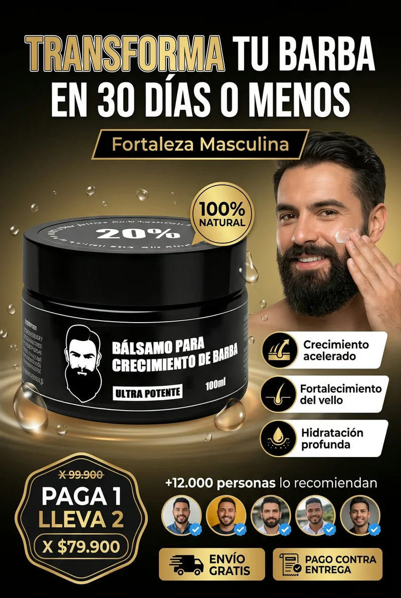 Estimulante crecimiento de la barba